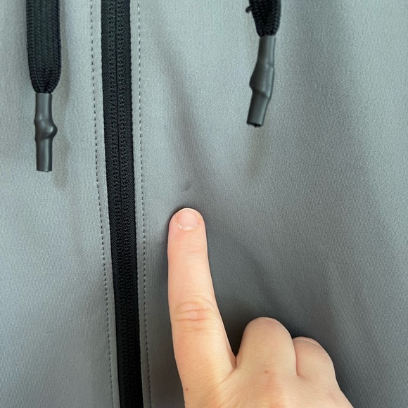 Rhone Warm Up Tech Full Zip Hoodie in Smoked Pearl Gray, size XL - Picture 10 of 13